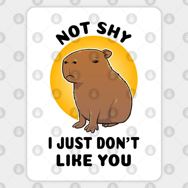 Not shy I just don't like you Capybara Sticker by capydays